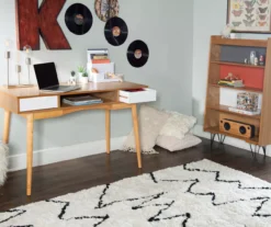 Nate Ash & White 2-Drawer Writing Desk -Biglots Sales 810543187 A0 10