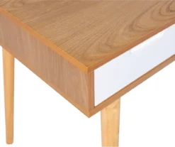 Nate Ash & White 2-Drawer Writing Desk -Biglots Sales 810543187 A8 5