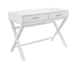Kari White 2-Drawer Campaign Desk