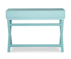 Kari Turquoise 2-Drawer Wooden X-Frame Desk -Biglots Sales 810543189 4