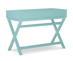 Kari Turquoise 2-Drawer Wooden X-Frame Desk -Biglots Sales 810543189 5