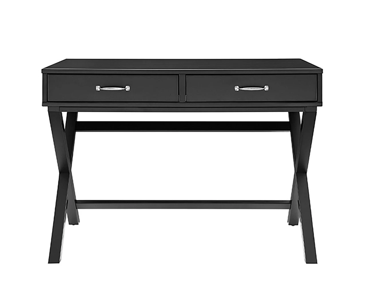 Kari Black 2-Drawer Campaign Desk 2 Kari Black 2-Drawer Campaign Desk - Image 2