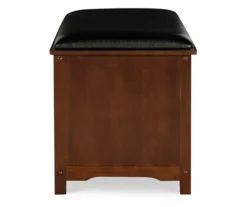 Grant Dark Walnut 10-Cube Cushioned Wood Bench -Biglots Sales 810543196 5