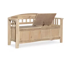 Bailey Natural Wash Wood Storage Bench -Biglots Sales 810543205 4
