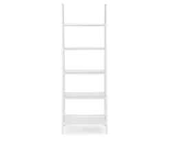 Boston White Wood 5-Shelf Ladder Bookcase 7 Boston White Wood 5-Shelf Ladder Bookcase -Biglots Sales 810543215 3