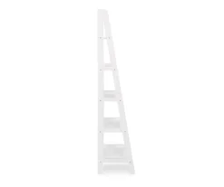 Boston White Wood 5-Shelf Ladder Bookcase 9 Boston White Wood 5-Shelf Ladder Bookcase -Biglots Sales 810543215 5