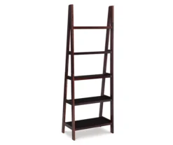 Boston Espresso 5-Shelf Wooden Ladder Bookcase -Biglots Sales 810543223 4