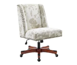 Austin Brown Linen Cow Print Office Chair