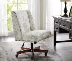 Austin Brown Linen Cow Print Office Chair -Biglots Sales 810543224 A0 8