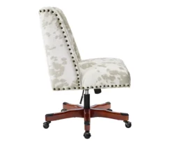 Austin Brown Linen Cow Print Office Chair -Biglots Sales 810543224 A2 3
