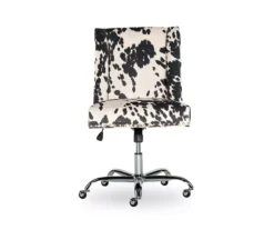 Austin Black Cow Print Draper Swivel Office Chair -Biglots Sales 810543226 3