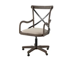 Radley Cafe Gray Wash X-Back Swivel Office Chair -Biglots Sales 810543227 4