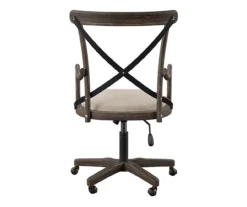 Radley Cafe Gray Wash X-Back Swivel Office Chair -Biglots Sales 810543227 5