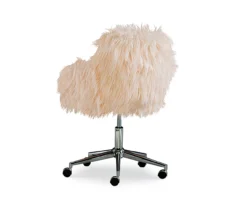 Coralie Faux Fur Cushioned Swivel Office Chair -Biglots Sales 810543230 4