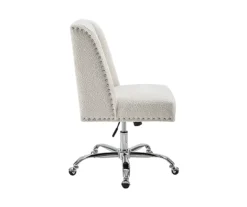 Comfort Home Warm White Sherpa Chair -Biglots Sales 810543232 5