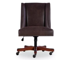Austin Dark Walnut Upholstered Office Chair -Biglots Sales 810543233 A0 2
