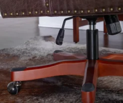 Austin Dark Walnut Upholstered Office Chair -Biglots Sales 810543233 A8 8