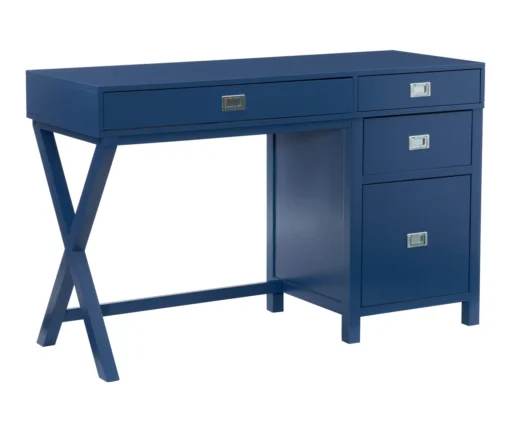Kari Royal Blue 4-Drawer Office Desk -Biglots Sales 810543245 A0 1