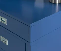 Kari Royal Blue 4-Drawer Office Desk 16 Kari Royal Blue 4-Drawer Office Desk -Biglots Sales 810543245 A0 10