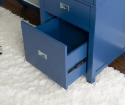 Kari Royal Blue 4-Drawer Office Desk 15 Kari Royal Blue 4-Drawer Office Desk -Biglots Sales 810543245 A0 9