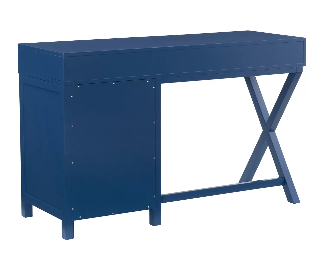 Kari Royal Blue 4-Drawer Office Desk 10 Kari Royal Blue 4-Drawer Office Desk - Image 10