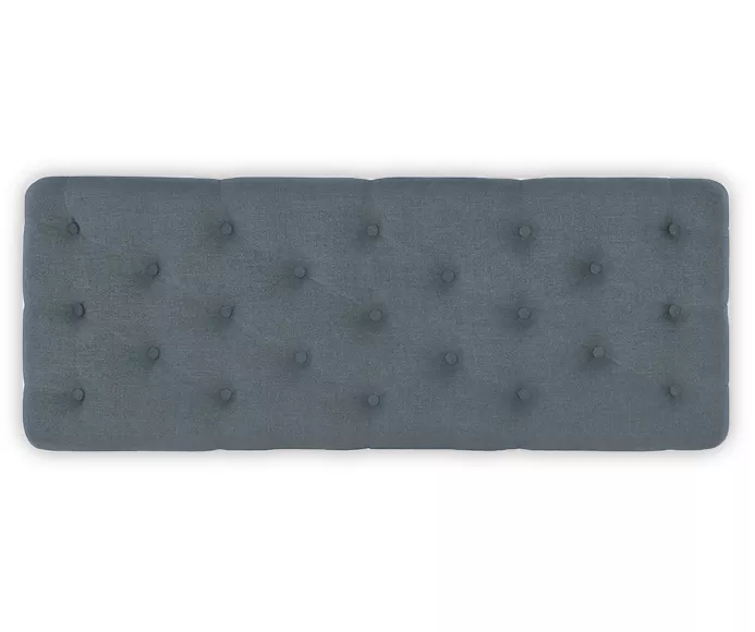 Claire Charcoal Linen Upholstered Rolling Bench 5 Claire Charcoal Linen Upholstered Rolling Bench - Image 5