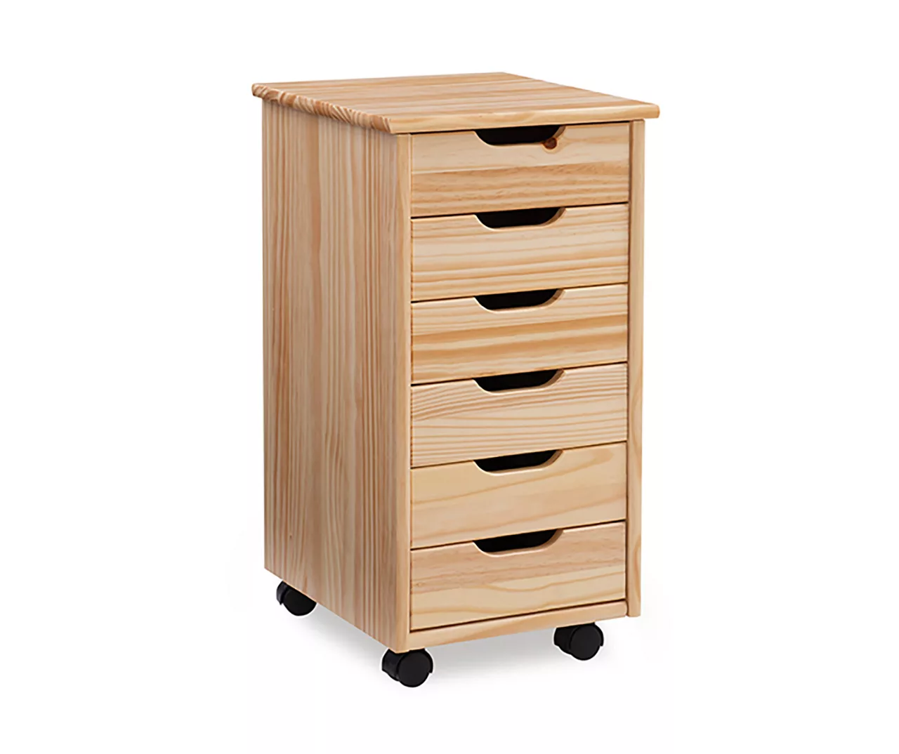 Craft Mate Natural Wood 6-Drawer Rolling Storage Cart 1 Craft Mate Natural Wood 6-Drawer Rolling Storage Cart
