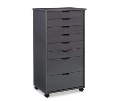 Craft Mate Gray Wood 8-Drawer Rolling Storage Cart