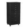 Craft Mate Black Wood 8-Drawer Rolling Storage Cart