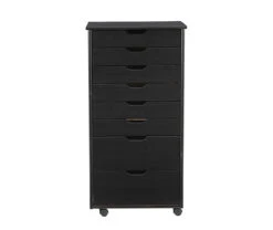 Craft Mate Black Wood 8-Drawer Rolling Storage Cart -Biglots Sales 810543294 3