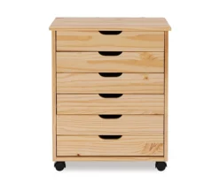Craft Mate Wide Natural 6-Drawer Rolling Storage Cart 7 Craft Mate Wide Natural 6-Drawer Rolling Storage Cart -Biglots Sales 810543296 3