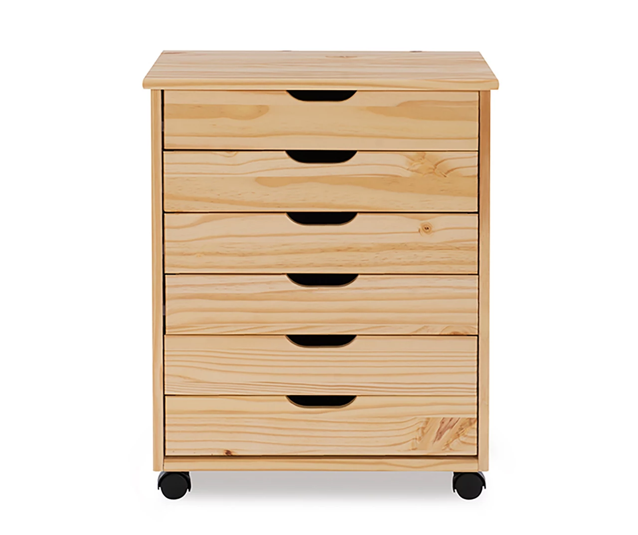 Craft Mate Wide Natural 6-Drawer Rolling Storage Cart 3 Craft Mate Wide Natural 6-Drawer Rolling Storage Cart - Image 3