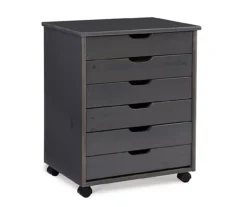 Craft Mate Wide Gray 6-Drawer Rolling Storage Cart