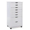 Craft Mate White Wood 8-Drawer Rolling Storage Cart