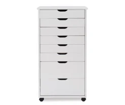 Craft Mate White Wood 8-Drawer Rolling Storage Cart 7 Craft Mate White Wood 8-Drawer Rolling Storage Cart -Biglots Sales 810543299 3