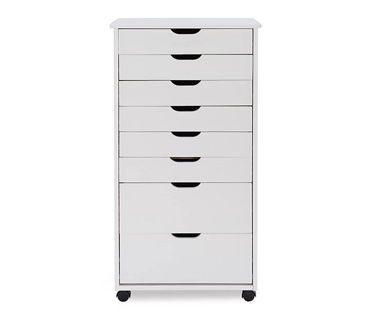 Craft Mate White Wood 8-Drawer Rolling Storage Cart 3 Craft Mate White Wood 8-Drawer Rolling Storage Cart - Image 3