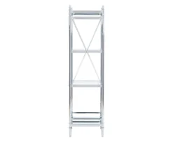 Hawkins Chrome & Glass 4-Tier Shelf -Biglots Sales 810543325 4
