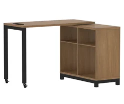 Real Living Seven Hills Metal & Melamine 4-Cube Pivot Desk With USB Charging