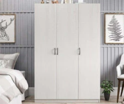 Ivory Oak 3-Door Storage Wardrobe 13 Ivory Oak 3-Door Storage Wardrobe -Biglots Sales 810561398 1