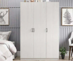 Ivory Oak 3-Door Storage Wardrobe 18 Ivory Oak 3-Door Storage Wardrobe -Biglots Sales 810561398 11