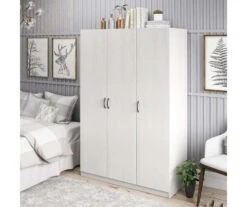 Ivory Oak 3-Door Storage Wardrobe 14 Ivory Oak 3-Door Storage Wardrobe -Biglots Sales 810561398 2