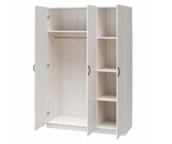 Ivory Oak 3-Door Storage Wardrobe 19 Ivory Oak 3-Door Storage Wardrobe -Biglots Sales 810561398 21