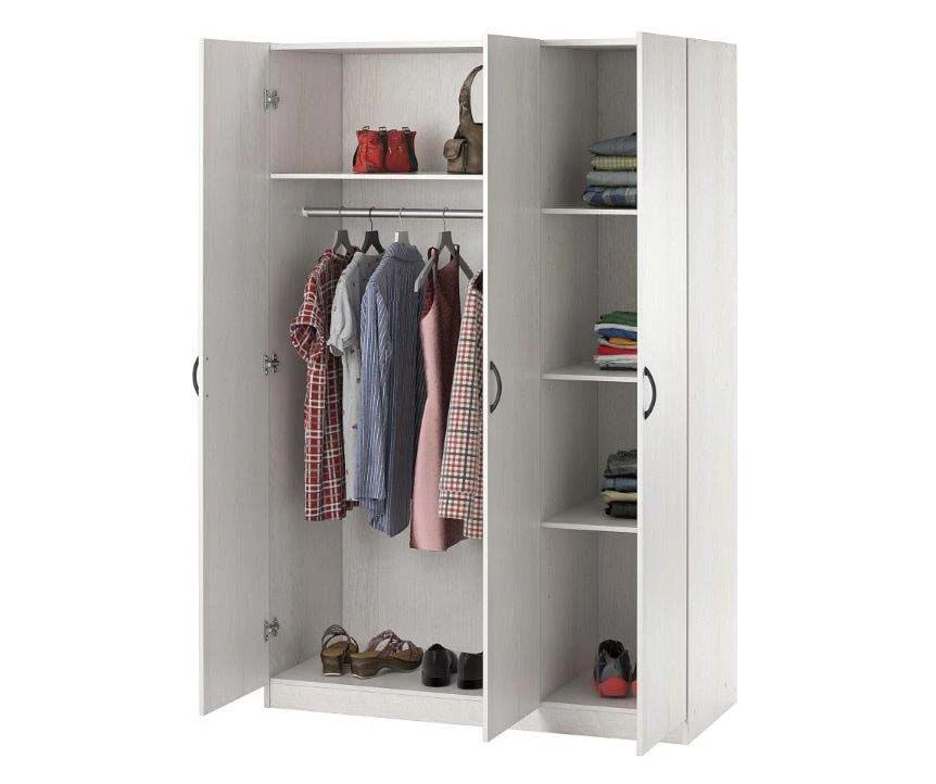 Ivory Oak 3-Door Storage Wardrobe 10 Ivory Oak 3-Door Storage Wardrobe - Image 10
