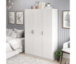 Ivory Oak 3-Door Storage Wardrobe 21 Ivory Oak 3-Door Storage Wardrobe -Biglots Sales 810561398 51