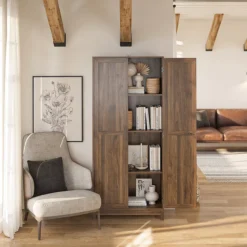 Seven Hills Columbia Walnut 2-Door Storage Cabinet -Biglots Sales 810563167 51