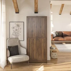 Seven Hills Columbia Walnut 2-Door Storage Cabinet -Biglots Sales 810563167 61