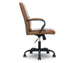 Camel Brown Vegan Leather Office Chair -Biglots Sales 810583520 A2 2