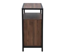 Walnut Chevron 2-Door Storage Cabinet -Biglots Sales 810584249 A8