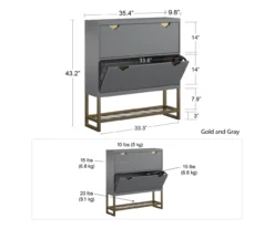 CosmoLiving Brielle Entryway Shoe Storage Cabinet 17 CosmoLiving Brielle Entryway Shoe Storage Cabinet -Biglots Sales 810589010 3