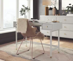 Elizabeth Dove Gray Office Desk -Biglots Sales 810589021 2